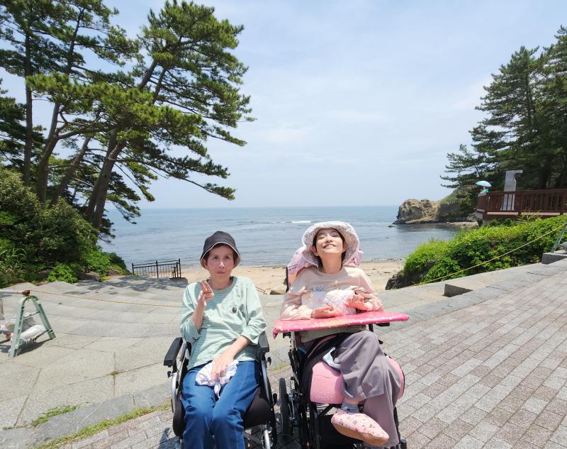 海辺で写真撮影!