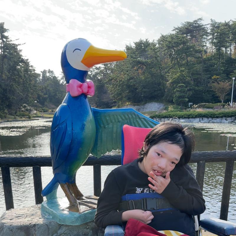 海鵜とツーショット！