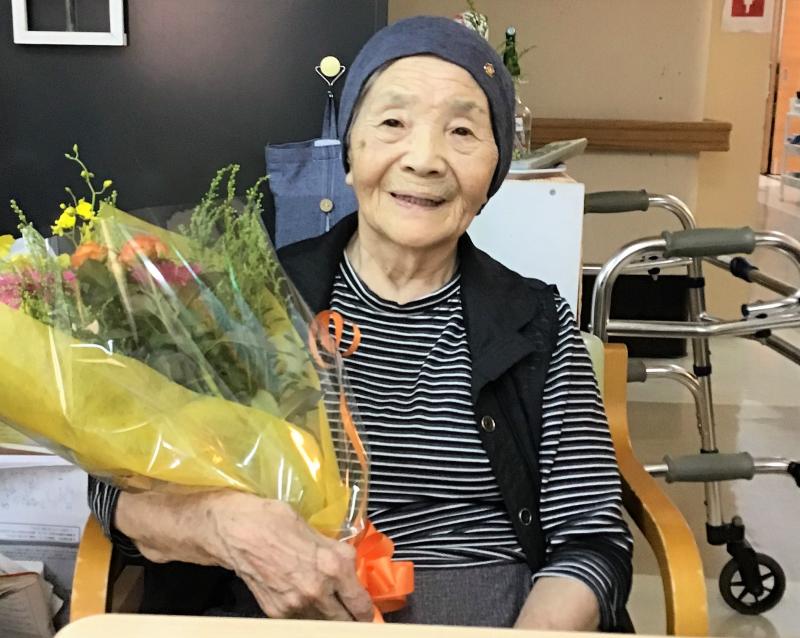 表彰者花束の贈呈です!