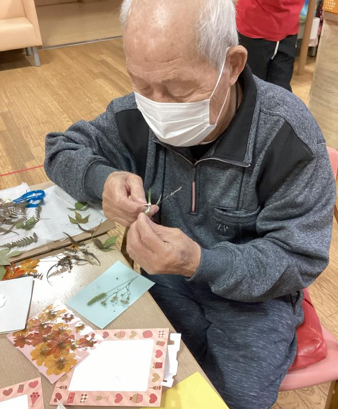 押し花の作品作り