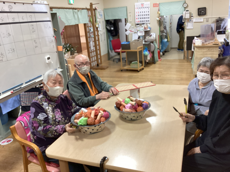 きのこ焼きゲームと絵手紙