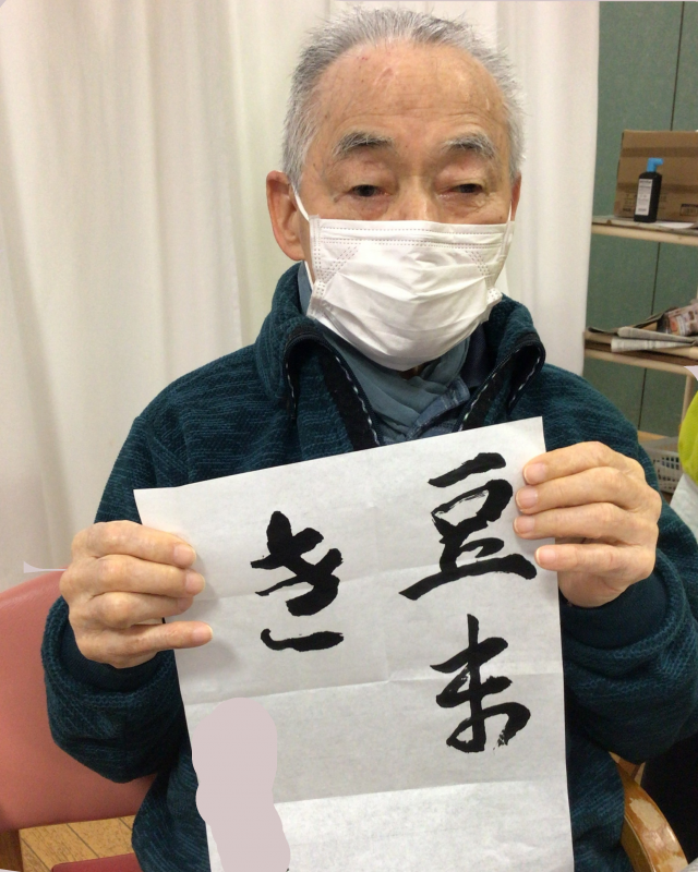 どんぐり送りゲームと書道